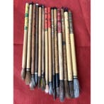 Vintage Japanse kalligrafie Fude-kwastenset - Bamboe,