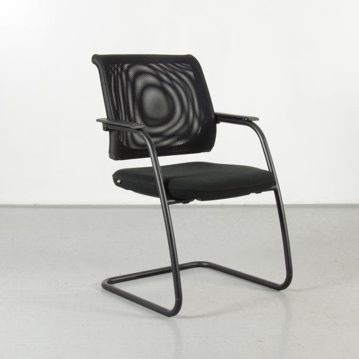 Sedus NW-233 vergaderstoel , zwart mesh, slede frame, Huis en Inrichting, Stoelen, Ophalen of Verzenden