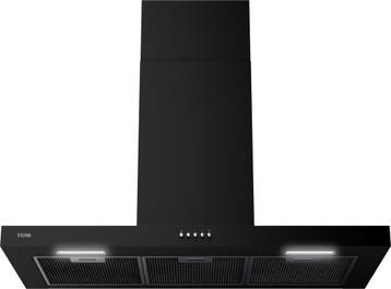ETNA AB390ZT - Blokmodel schouwkap - 90 cm - Matzwart - A++, Verzenden, Zo goed als nieuw