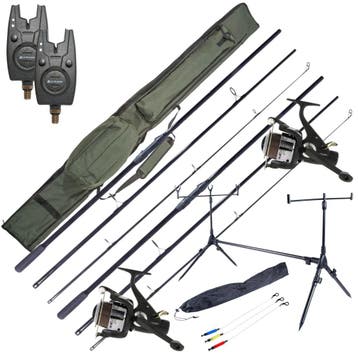Ultimate Session Carp Set met hengels, molens, beetmelders,, Verzenden, Nieuw