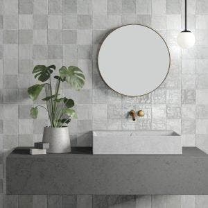 Wandtegel Lichtgrijs 10x10cm (Muurtegels, Afbouwmaterialen), Nieuw, Minder dan 20 cm, 10 m² of meer, Wandtegels