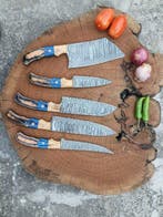 Keukenmes - Kitchen knife set - Staal, Hout - Italië, Antiek en Kunst
