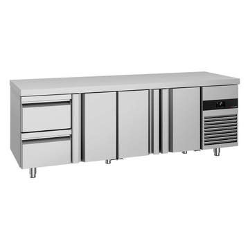 GGM Gastro | Koelwerkbank PREMIUM - 2330x700mm - met 3 |, Verzenden, Nieuw in verpakking, RVS Meubilair