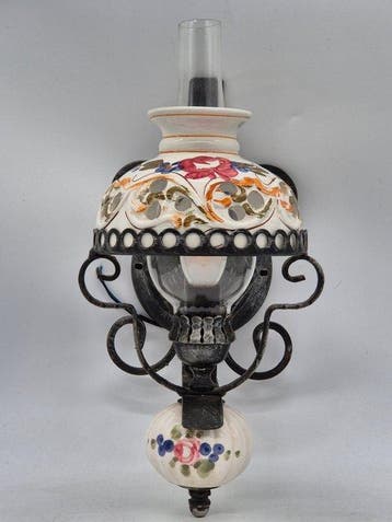 Wandkandelaar - Wandlamp in landhuisstijl – gesmeed ijzer en