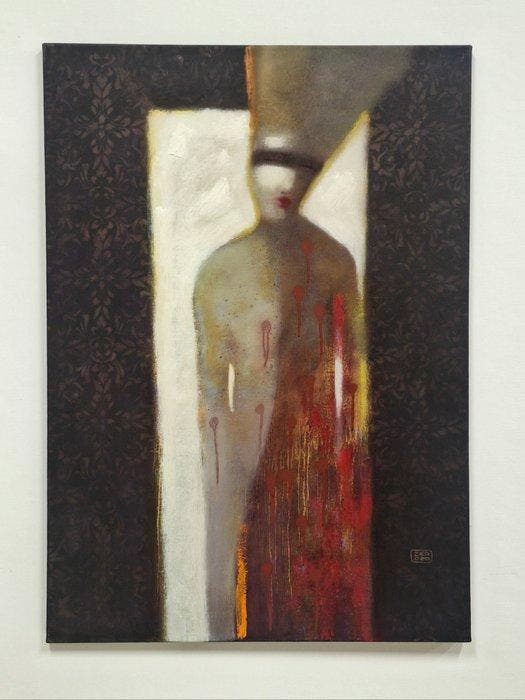 Eduard Zentsik - Exit Door, Antiek en Kunst, Kunst | Schilderijen | Modern