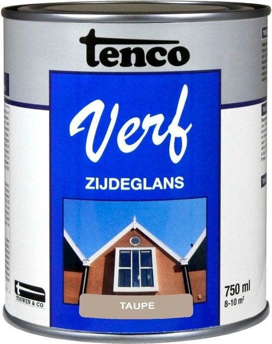 Tenco Verf Zijdeglans - 750ml - Taupe, Doe-het-zelf en Verbouw, Verf, Beits en Lak, Nieuw, Verzenden