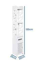Smalle Kast 5 Planken | Wit | A-kwaliteit | Beste Prijs, (Half)hoge kast, Minder dan 50 cm, 100 tot 150 cm, Nieuw