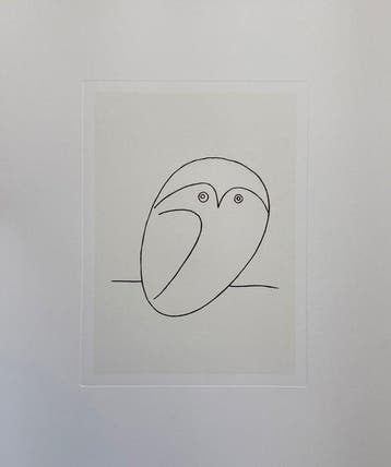 Pablo Picasso (1881-1973) - “Le hibou, 1949”. - 60 x 50 cm., Antiek en Kunst, Kunst | Tekeningen en Foto's