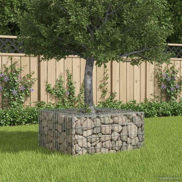 vidaXL Gabion Verhoogd Bed 80 x 80 x 40 cm Gegalvaniseerd, Verzenden, Nieuw, IJzer