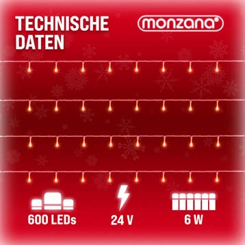 Kerstverlichting Warm Wit 60m transparant Afstandsbediening, Verzenden, Nieuw