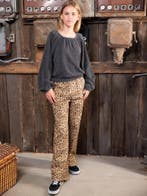 Meisjes katoenen baggy broek leopard 140, Ophalen of Verzenden, Nieuw, Meisje, Broek