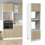 vidaXL Magnetronkast Lyon 60x57x207 cm bewerkt hout sonoma, Huis en Inrichting, Verzenden, Nieuw, Bruin