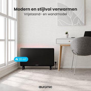 2dekans | Auronic Convectorkachel - 2000W - Elektrische, Doe-het-zelf en Verbouw, Verwarming en Radiatoren, Ophalen of Verzenden