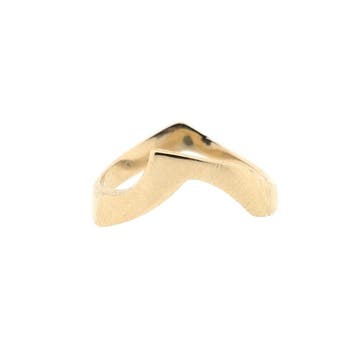 Gouden dynamische ring, Gebruikt, Ophalen of Verzenden, 17 tot 18, Dame