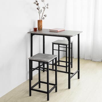 2dekans | SoBuy Bistrotafel - Modern - 1 tafel + 2 Krukken, Huis en Inrichting, Tafels | Eettafels, Ophalen of Verzenden, Zo goed als nieuw