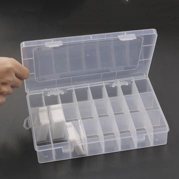 Opbergdoos 24 Vakjes voor Borduur- en Knutselgaren - Transpa, Verzenden, Nieuw