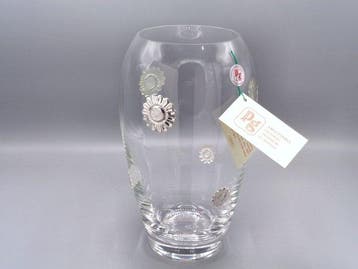 PG-MIANI Argenteria - Vaas - .925 zilver, en geblazen glas
