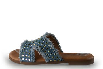 Ann Rocks Slippers in maat 37 Blauw, Slippers, Ann Rocks, Zo goed als nieuw, Verzenden