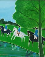 Serge Lassus (1933) - Cavaliers en forêt