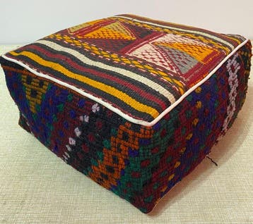 Kelim Poef - Kelim - 48 cm - 48 cm