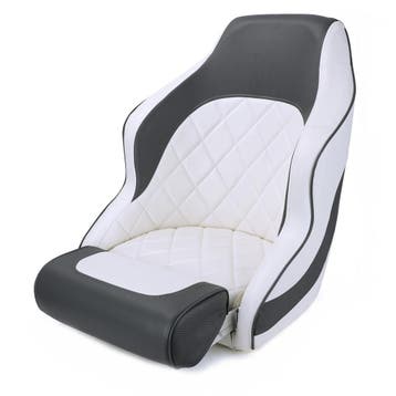 Bootstoel Sport Flip-Up Wit-Antraciet, Watersport en Boten, Ophalen of Verzenden, Nieuw