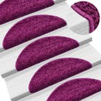 vidaXL Trapmatten 15 st 56x17x3 cm Violet Halfrond, Doe-het-zelf en Verbouw, Ladders en Trappen, Verzenden, Nieuw