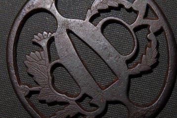 Katana - gesmeed ijzer - C6-186 Myoga Sukashi Tsuba - Japan