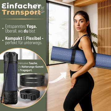 Yogamat - Fitness mat - Sportmat - Yoga mat extra dik - 183x, Verzenden, Zo goed als nieuw