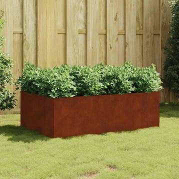 vidaXL Plantenbak verhoogd 120x80x40 cm cortenstaal, Verzenden, Nieuw, Metaal, 60 tot 100 cm