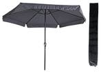 Parasol Gemini Donkergrijs/Antraciet Ø300cm | met Gratis, Nieuw, Waterdicht, Stokparasol, 2 tot 3 meter
