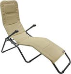 Tuinstoel, Ligstoel maat XXL zandkleur, Tuin en Terras, Nieuw