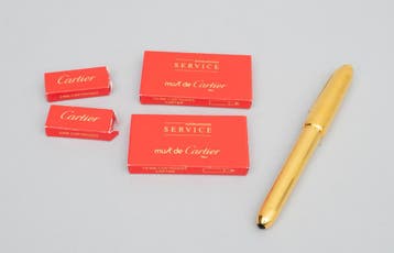 Cartier vulpen met 18k gouden penpunt; Model Louis Cartier., Gebruikt