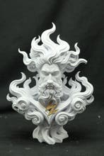 Beeld, Modern Zeus Storm King Bust - 24 cm - Hars - 2026