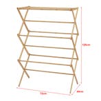 [en.casa] Droogrek Grinau inklapbaar 128x72x44 cm bamboe, Verzenden, Nieuw