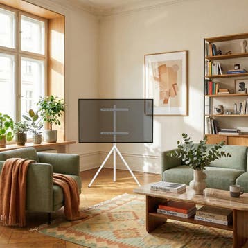 TV standaard Valle Tv statief 137x86x47 cm tot 65 inch wit p, Huis en Inrichting, Kasten | Televisiemeubels, Verzenden, Nieuw