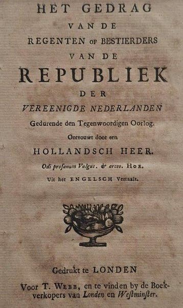 een Hollandsch Heer - Het gedrag van de regenten of, Antiek en Kunst
