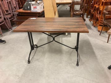 Showroommodel tafel 120x80 cm gietijzer onderstel, Ophalen of Verzenden