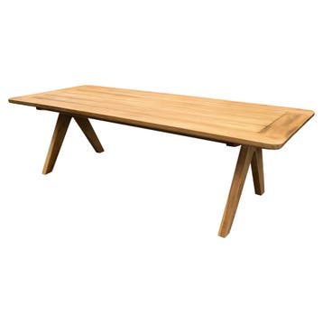 Soerabaya dining tuintafel teak 260x110xH75 cm, Tuin en Terras, Tuintafels, Ophalen of Verzenden, Nieuw, Teakhout