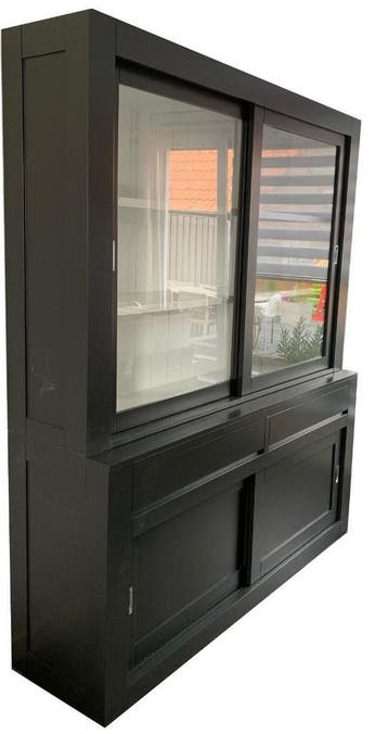Buffetkast antraciet design 180cm, Huis en Inrichting, Ophalen of Verzenden, Nieuw