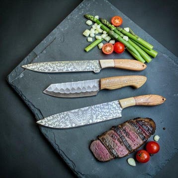 Keukenmes - Utility knife - Ambachtelijk vervaardigde, Antiek en Kunst