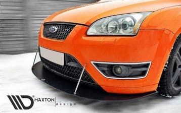 Voorspoiler Ford Focus ST Mk2 Racing Glanzend Zwart, Ophalen of Verzenden, Nieuw