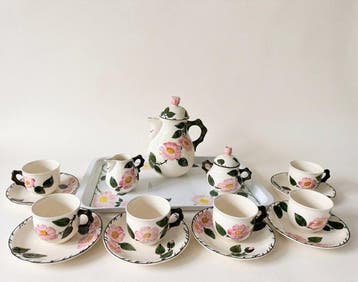 Villeroy & Boch - Koffieservies (9) - wild-Rose - Porselein