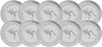 10 troy ounce - Zilver .999 - Kangourou 2026 - 311 gram -, Postzegels en Munten, Edelmetalen en Baren