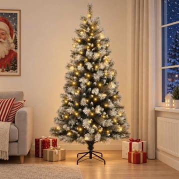 vidaXL Kunstmatige Inklapbare Kerstboom 180 cm 300 LEDs, Diversen, Verzenden, Nieuw