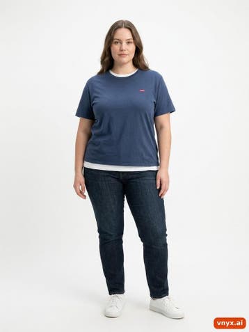 Levis T-shirts Dames maat L Marineblauw Vintage, Ophalen of Verzenden, Nieuw