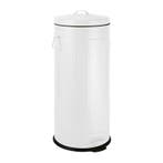 Pedaalemmer retro look - wit - 30 liter, Verzenden, Nieuw