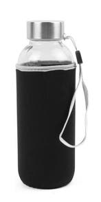 Glazen drinkfles met beschermhoes (420 ml, 19 cm hoog, 6 cm, Ophalen of Verzenden, Nieuw