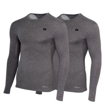 Donnay Donnay Heren - 2-Pack - Baselayer Shirt Lange Mouw  -, Verzenden, Nieuw