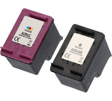 2dekans | HP 62XL Multipack 2x Inktcartridge Zwart & Kleur –, Computers en Software, Ophalen of Verzenden, Zo goed als nieuw, Huismerk