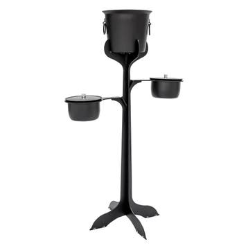 GGM Gastro | Champagnekoeler - RVS - Hoogte: 720mm - zwart -, Verzenden